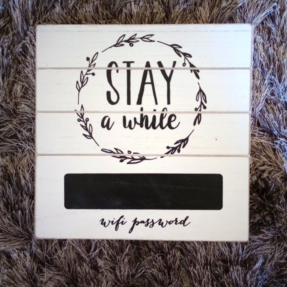 Wifi password Wall or shelf plaque